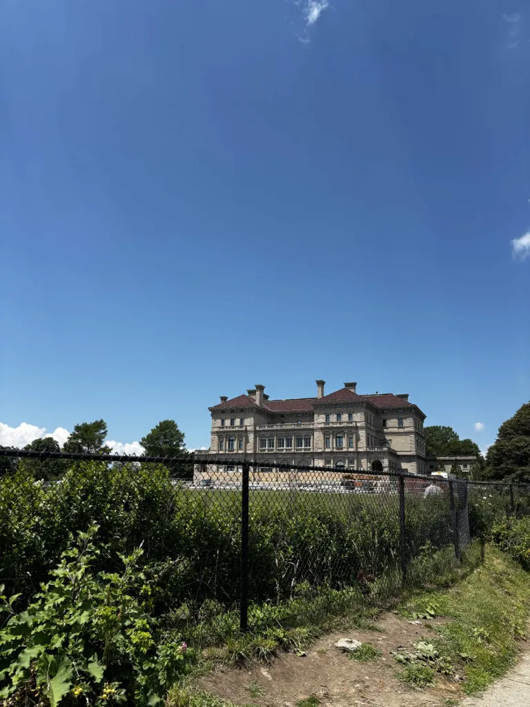 The Breakers, the Vanderbilt mansion in Newport, Rhode Island, seen from the grounds