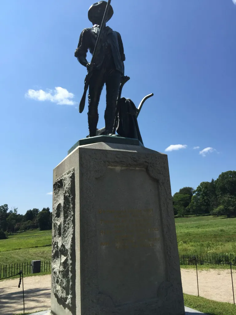 The Old North Bridge and battlefield at Minute Man National Historical Park in Concord, Massachusetts