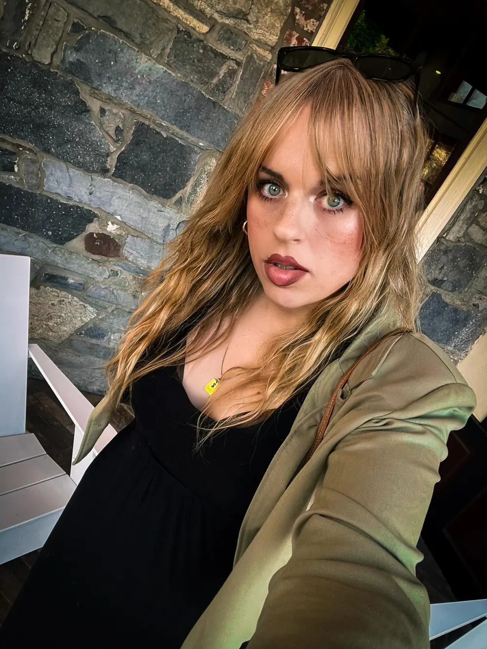 Emma Shorebreak having dinner at the historic Logan Inn restaurant in New Hope Pennsylvania
