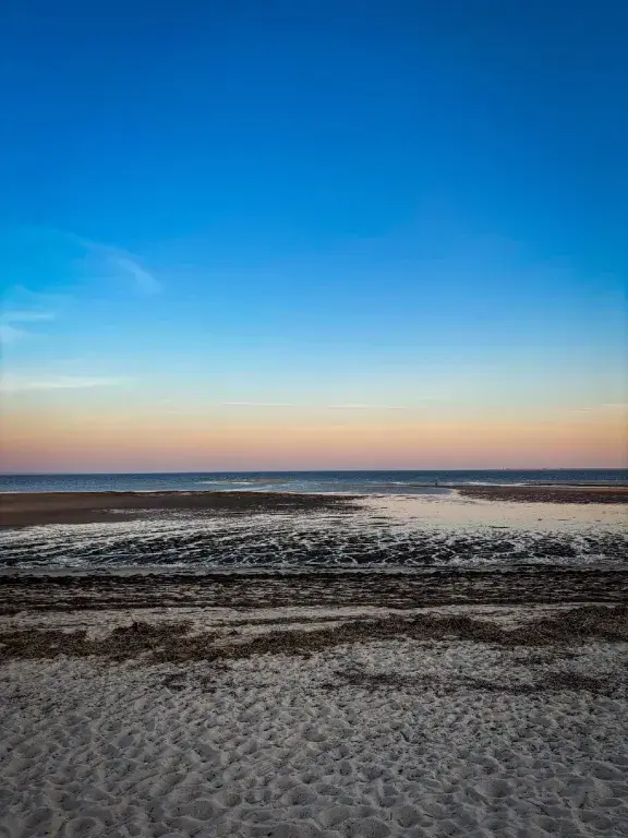 Sunset over a Provincetown beach in late May