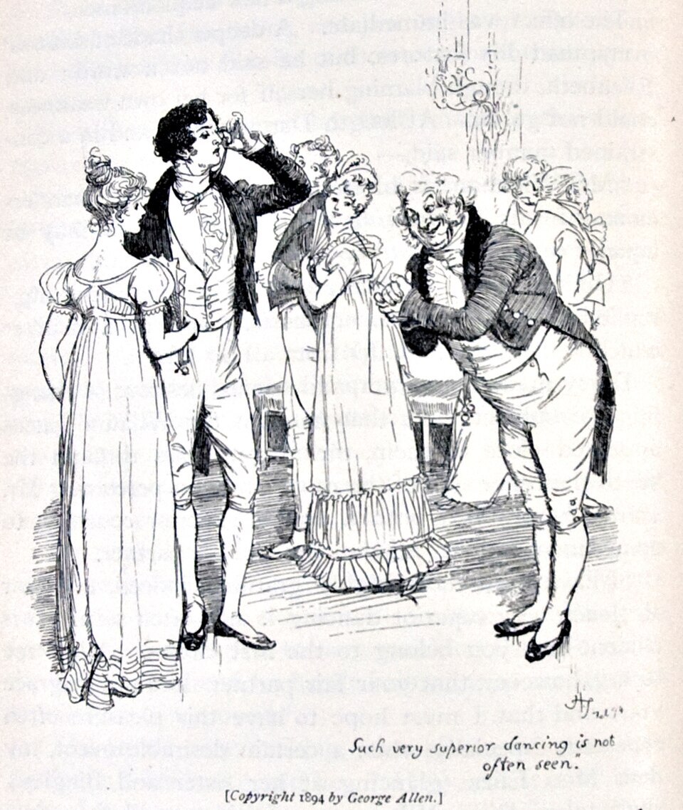 “Such very superior dancing is not often seen.” Illustration from Pride and Prejudice