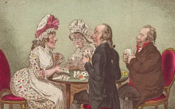 A hand of cards laid out for a game of whist